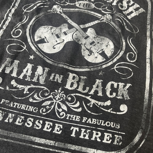 NWT Johnny Cash Man In Black Guitar Music Shirt - Picture 2 of 4